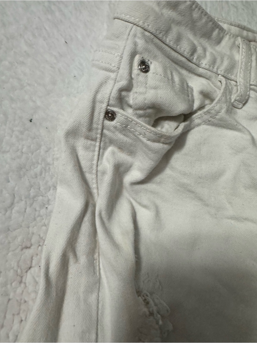 GUESS White Ripped Flare Jeans - Picture 3 of 8